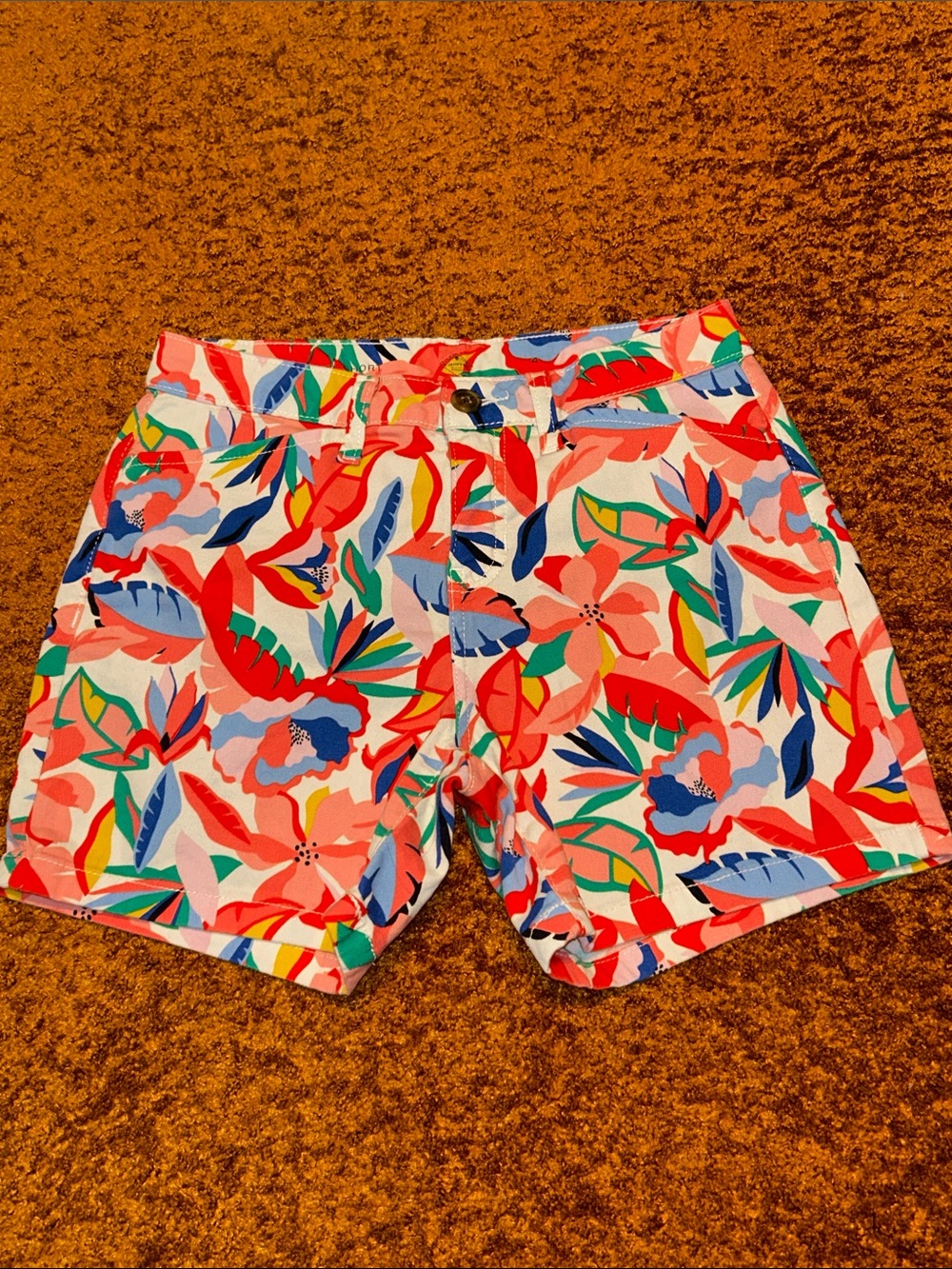 St. John's Bay Tropical Floral Bermuda Shorts - Red, Blue, Green, Pink